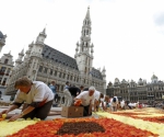 Цветочный ковер в африканском стиле украсил центральную площадь Брюсселя
